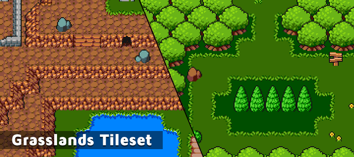 16x16 Grasslands Tileset