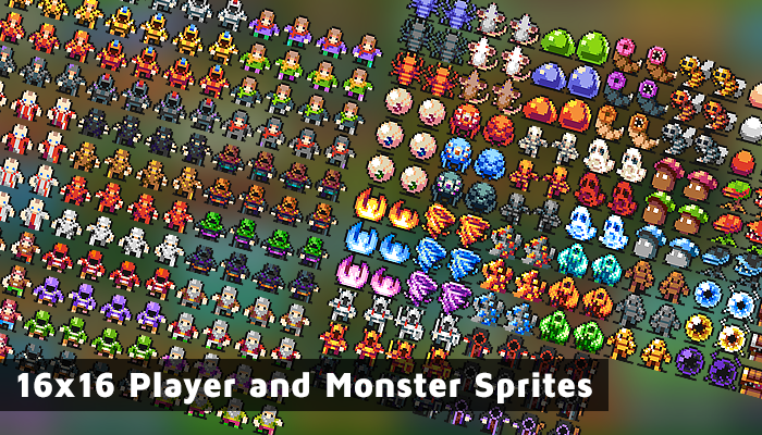 16x16 Player And Monster Sprites By 7soul1 On Deviantart 16x16 Player And Monster Sprites By 7soul1 On Deviantart