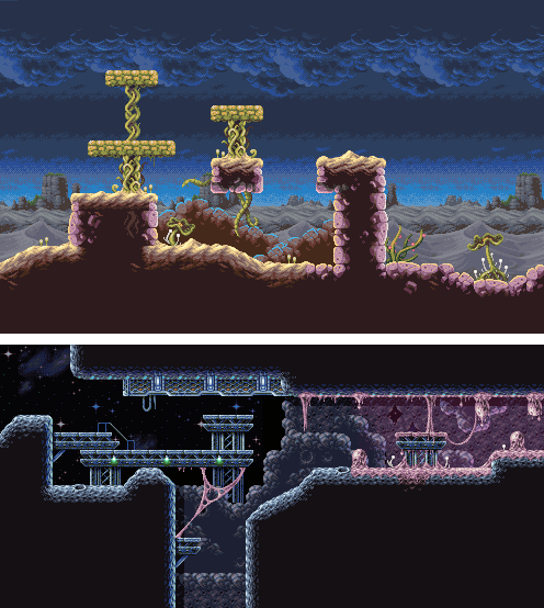 Mockup 'Lysium: Stardiver' Desert and Asteroid