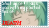 Pouted Lips of Death Stamp by TheWaffleMaiden