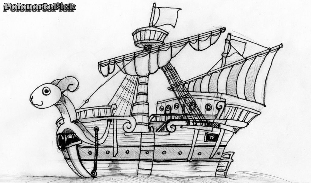 Dibujo a mano: Going merry one piece, by polonortefick on DeviantArt