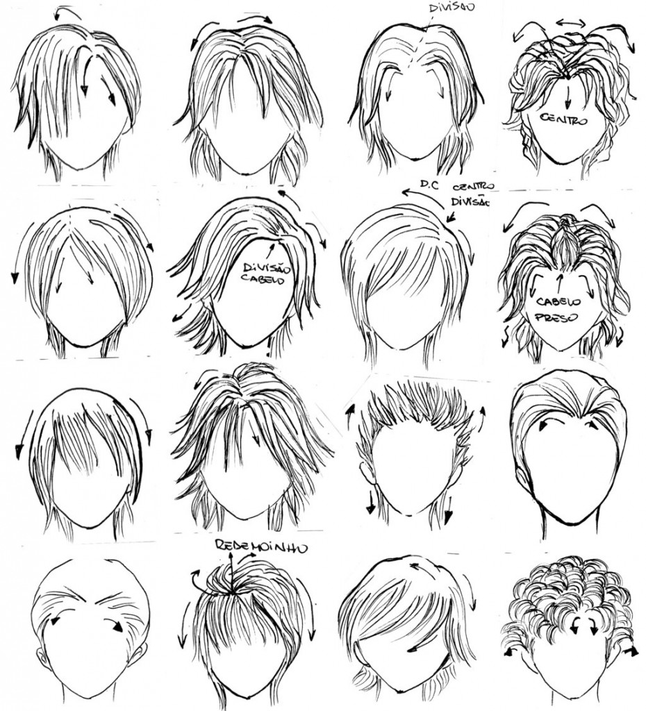 Um dos jeitos de desenhar cabelo masculinoespero q dê pra entender