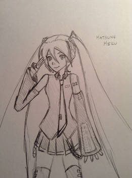 .:Vocaloid Miku:. Art trade with 99skyra