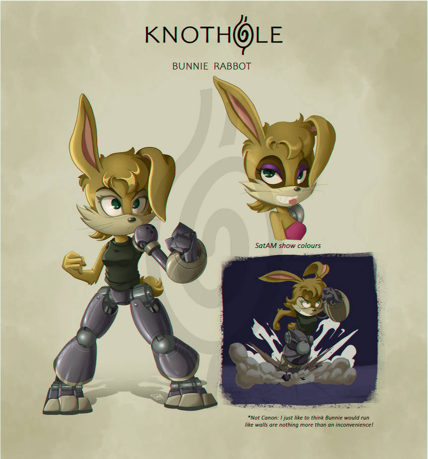 Bunnie Rabbot: Coloured Early Concept Design by KnotholeTeam on DeviantArt