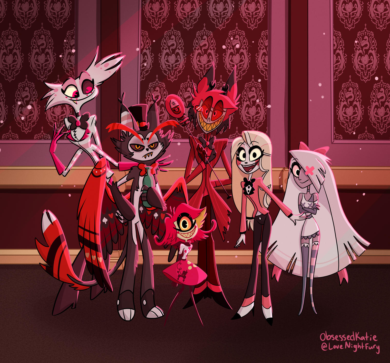 Hazbin Hotel Staff Photo by ObsessedKatie on DeviantArt