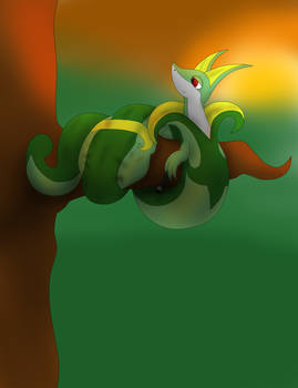 Serperior in the sunset.