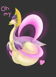 A Cresselia with a large belly