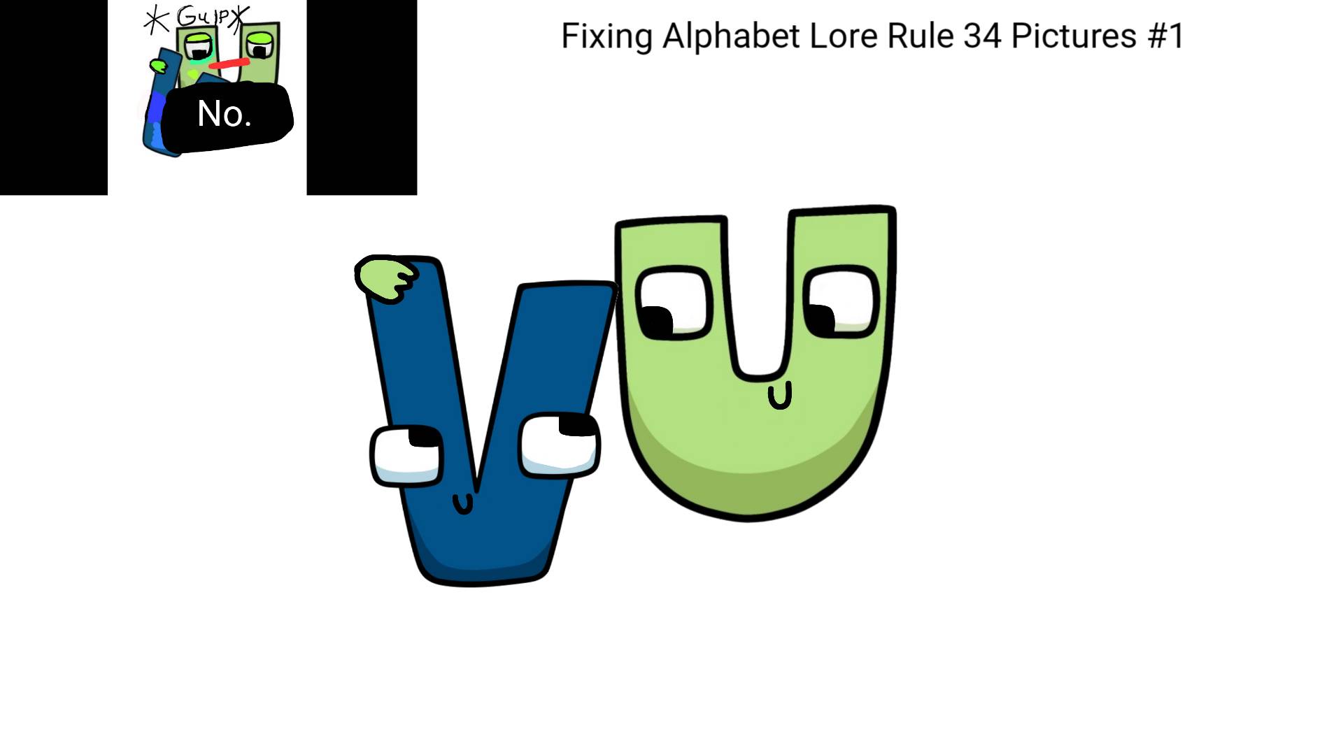 Eh reacts to alphabet lore U & V but rule34? #Shorts 