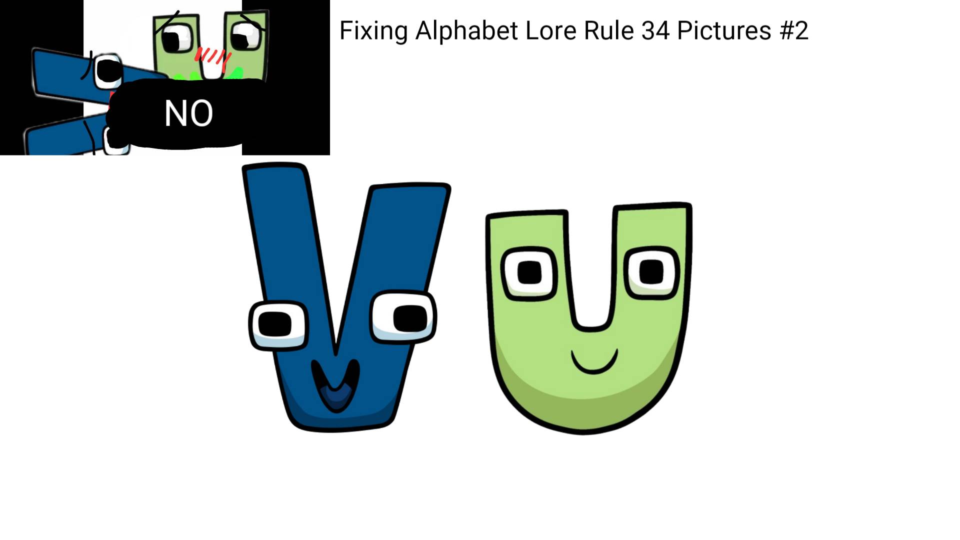 Eh reacts to alphabet lore U & V but rule34? #Shorts 