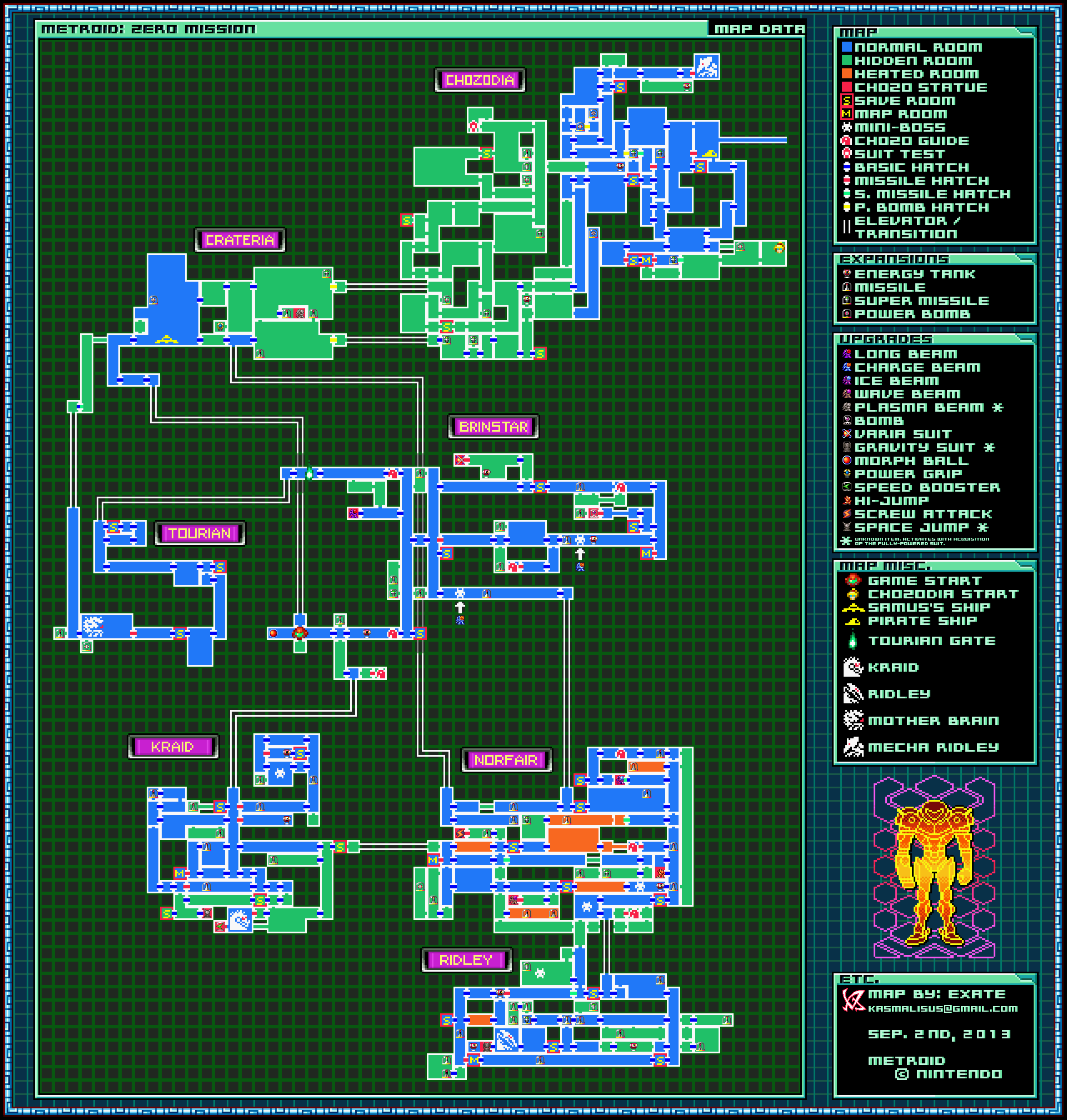 Metroid: Zero Mission - Map