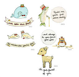 Punny, Fancy Animals Greeting Card Designs