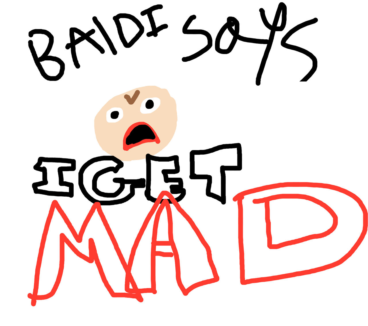 Baldi is Mad by AngelCabeza on DeviantArt