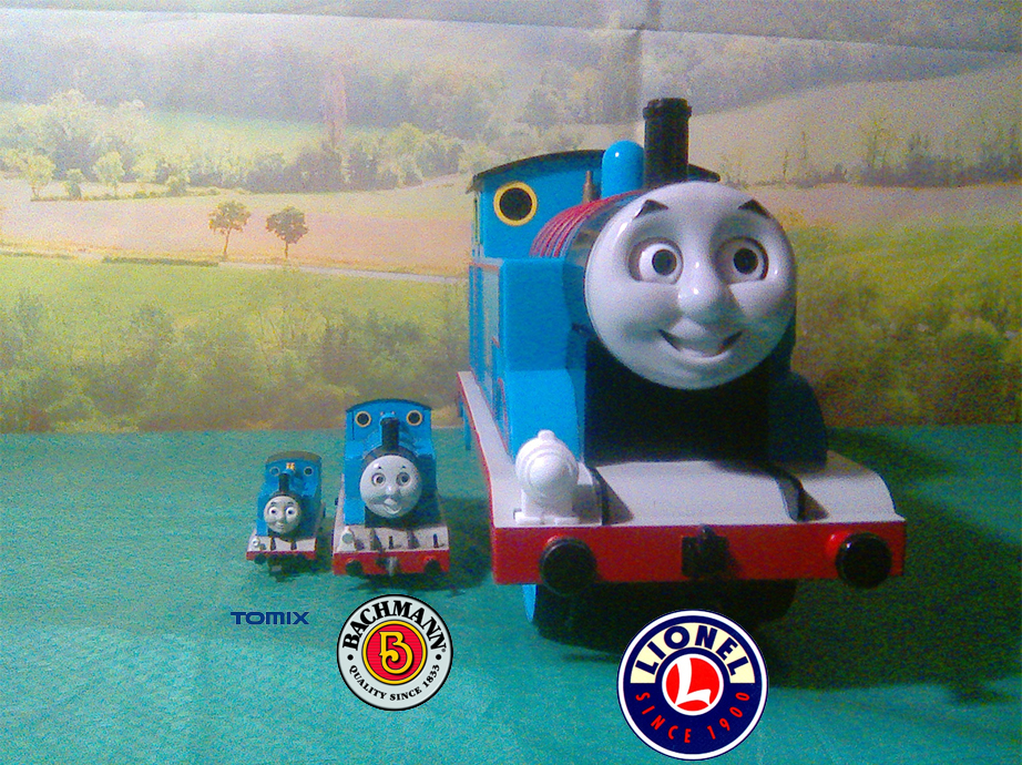 Three sizes of Thomas