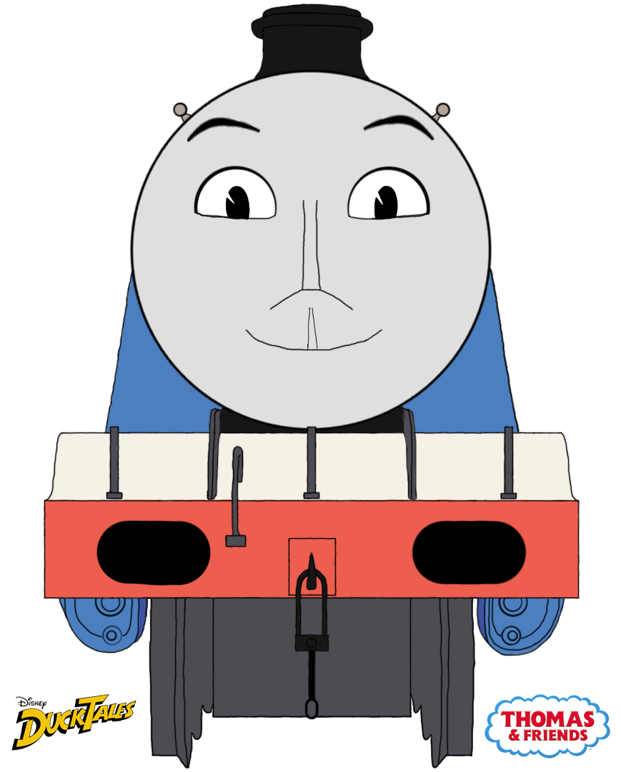 Gordon The Big Blue Engine in DuckTales Style