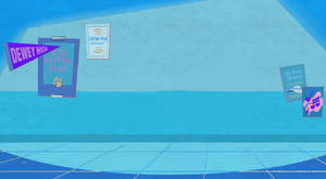 DuckTales Dewey High Hallway Background