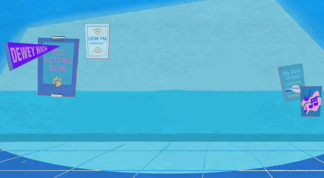 DuckTales Dewey High Hallway Background