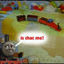 James' reaction to himself in Gumby