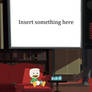 Louie Duck watches meme templete