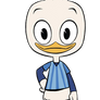 Dewey Duck in Baseball outfit