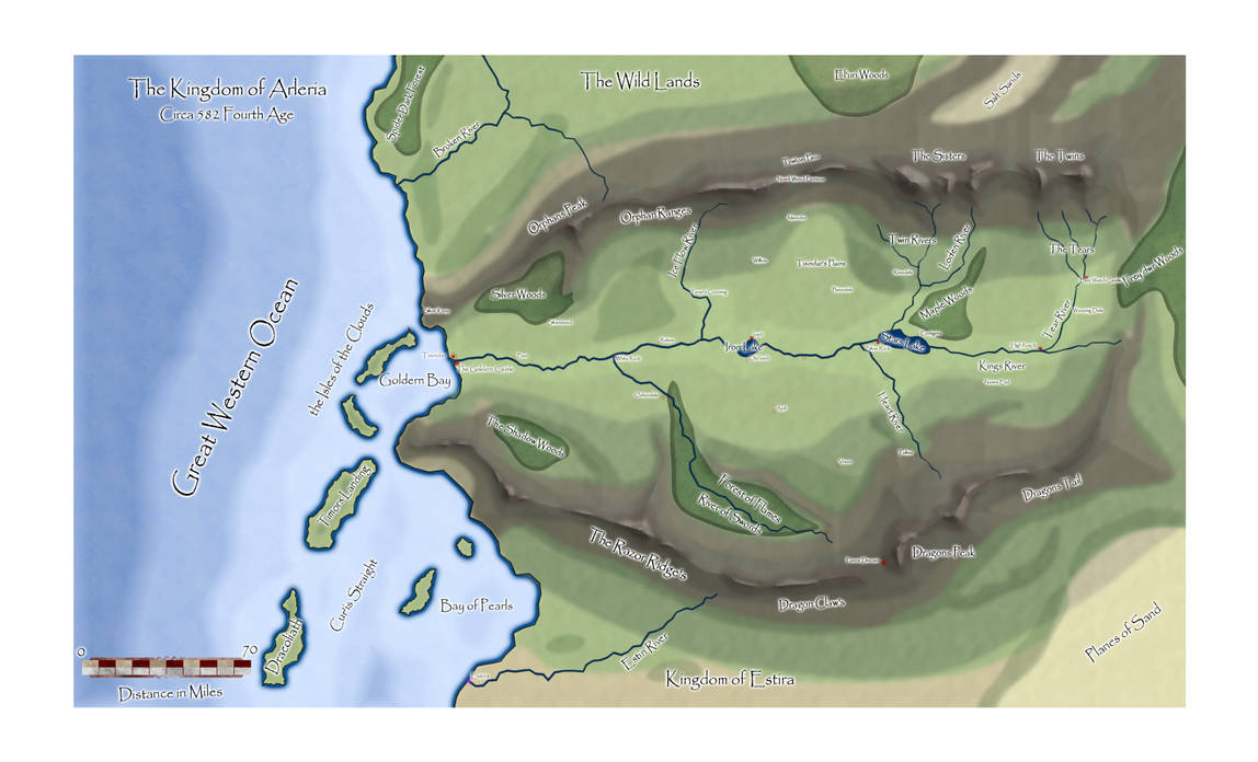 Map of the Kingdom of Aleria by starfleet on DeviantArt