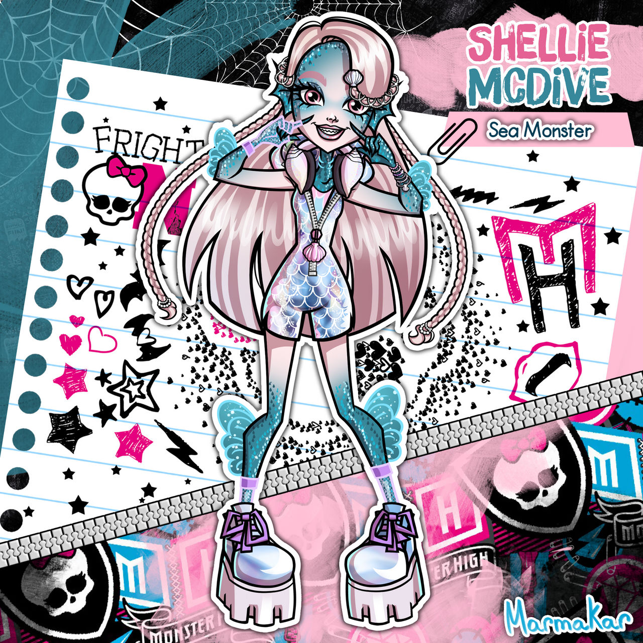 Shellie McDive Monster High OC by marmakar on DeviantArt