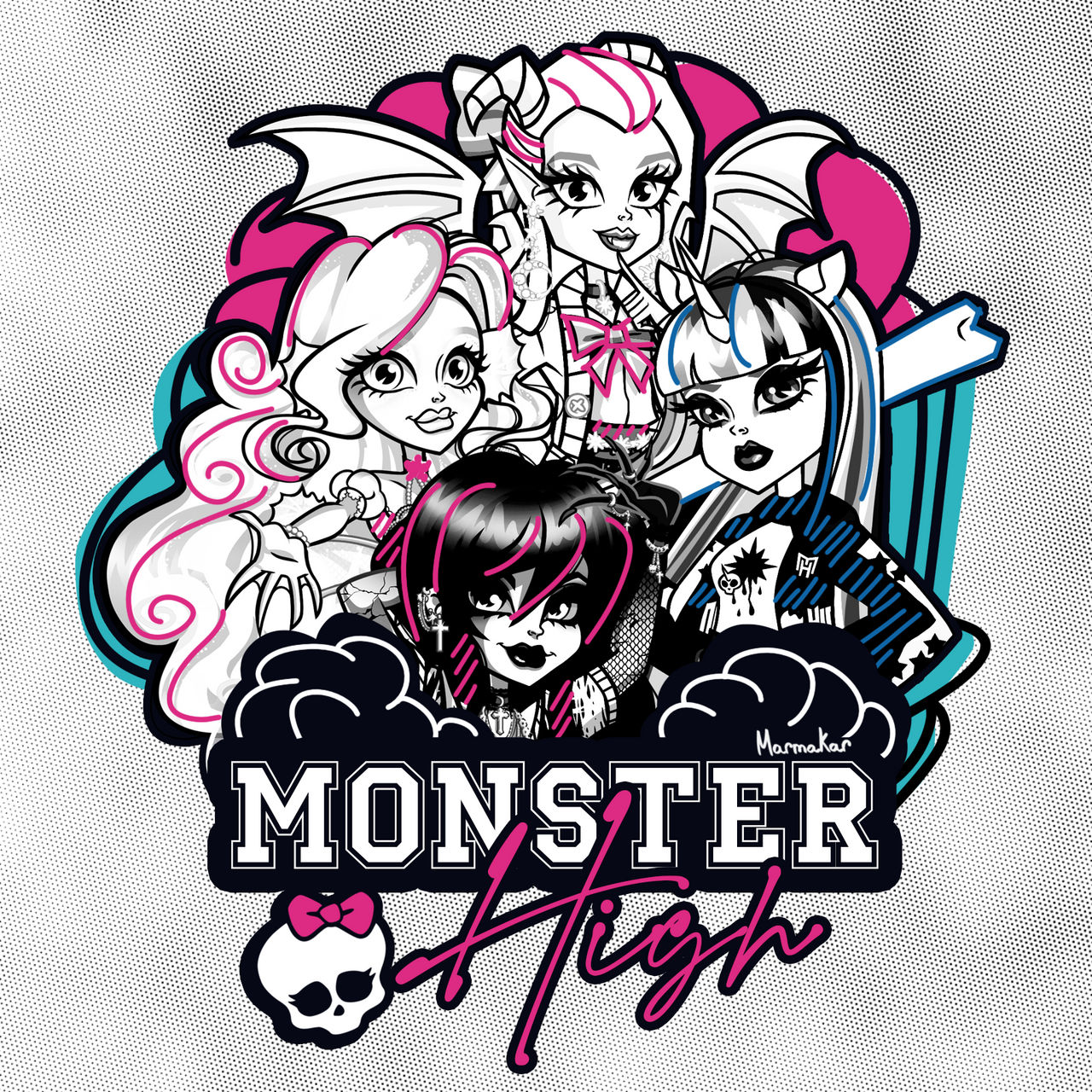 Monster High OC Doodle Collage by marmakar on DeviantArt