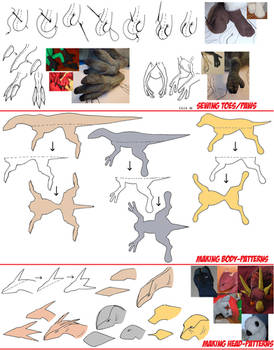 Making patterns and sewing toes