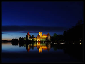 Trakai castle after midnight