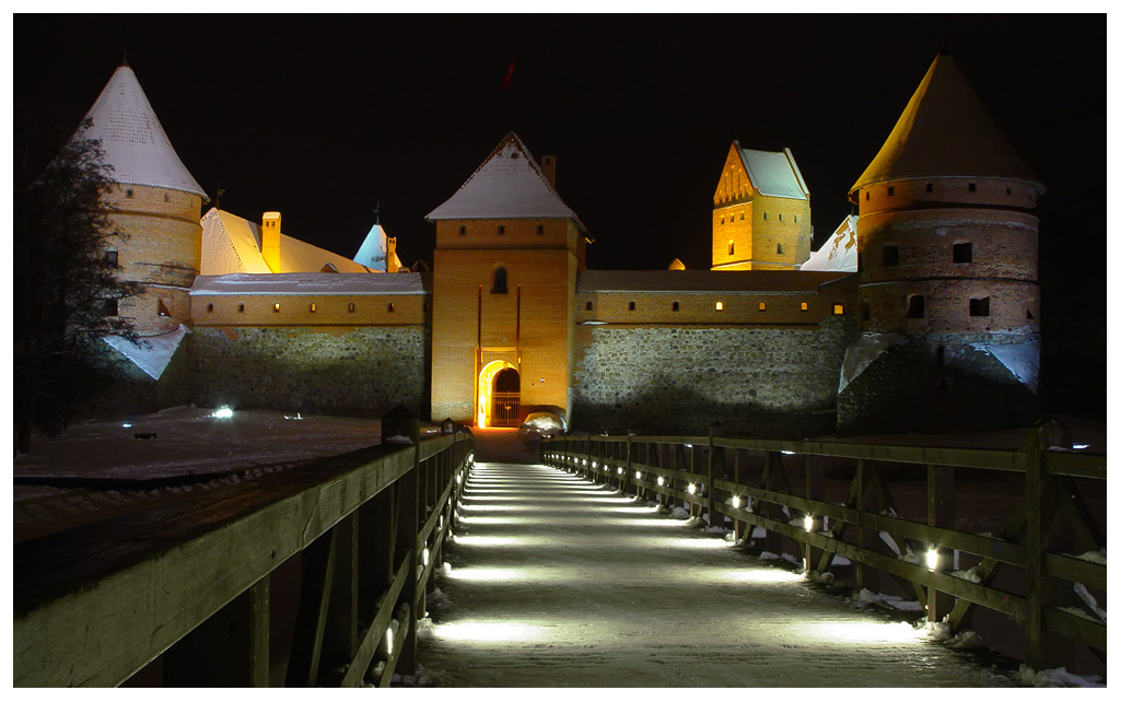 Trakai castle in winter