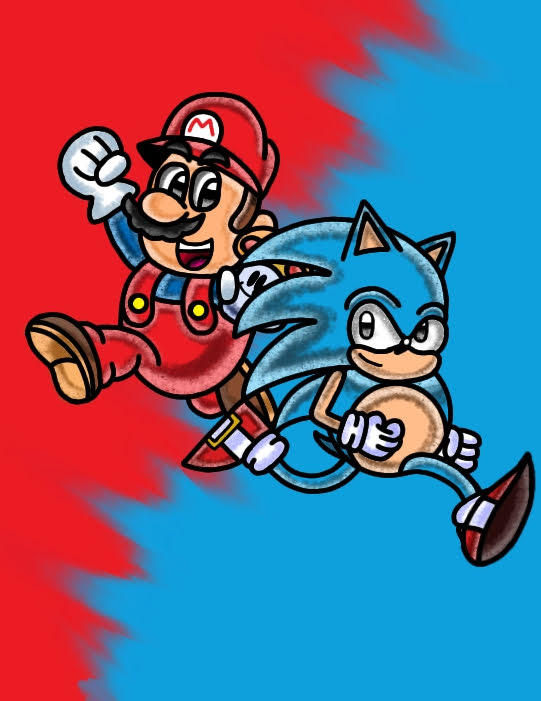 Classic Mario and Sonic by Donyeb on DeviantArt