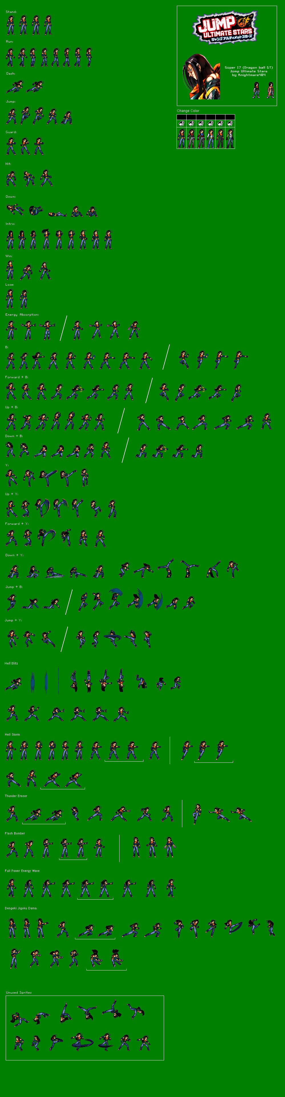 Jus Deviantart Super 17 JUS Sprite Sheet by Knightmare404 on DeviantArt