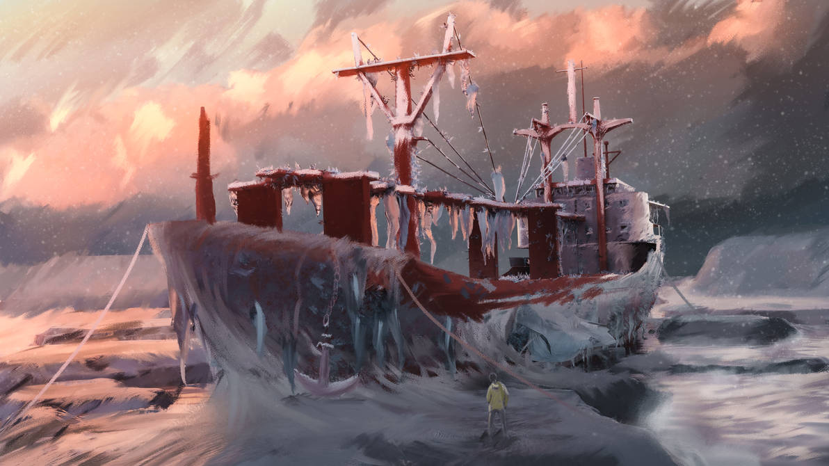 frozen ship by VojtechVejtasa on DeviantArt