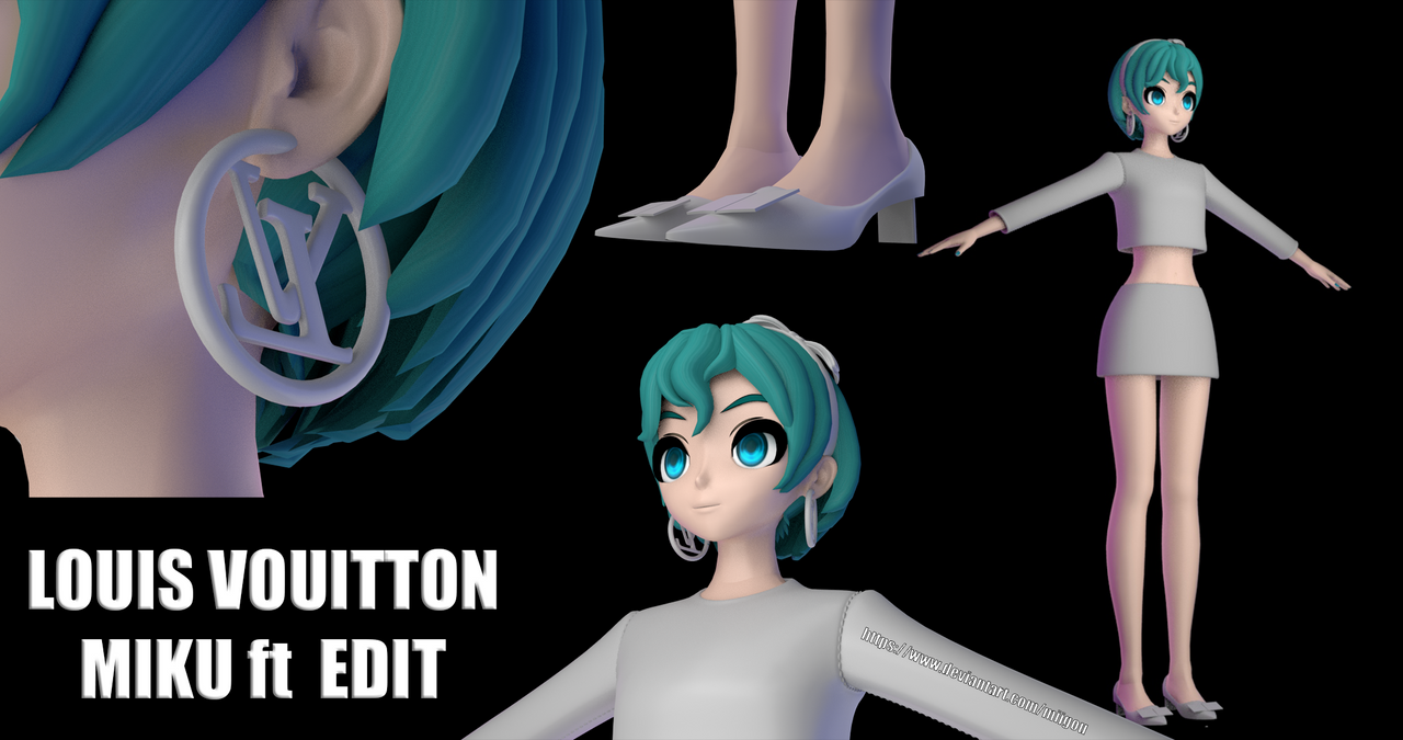 mikumikufigures! ✿ on X: for those that don't know: louis vuitton had a  collection featuring miku during around 2013! this figure is based on the  life sized figure made for that event