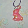 Resin Bunny Rabbit Easter Necklace