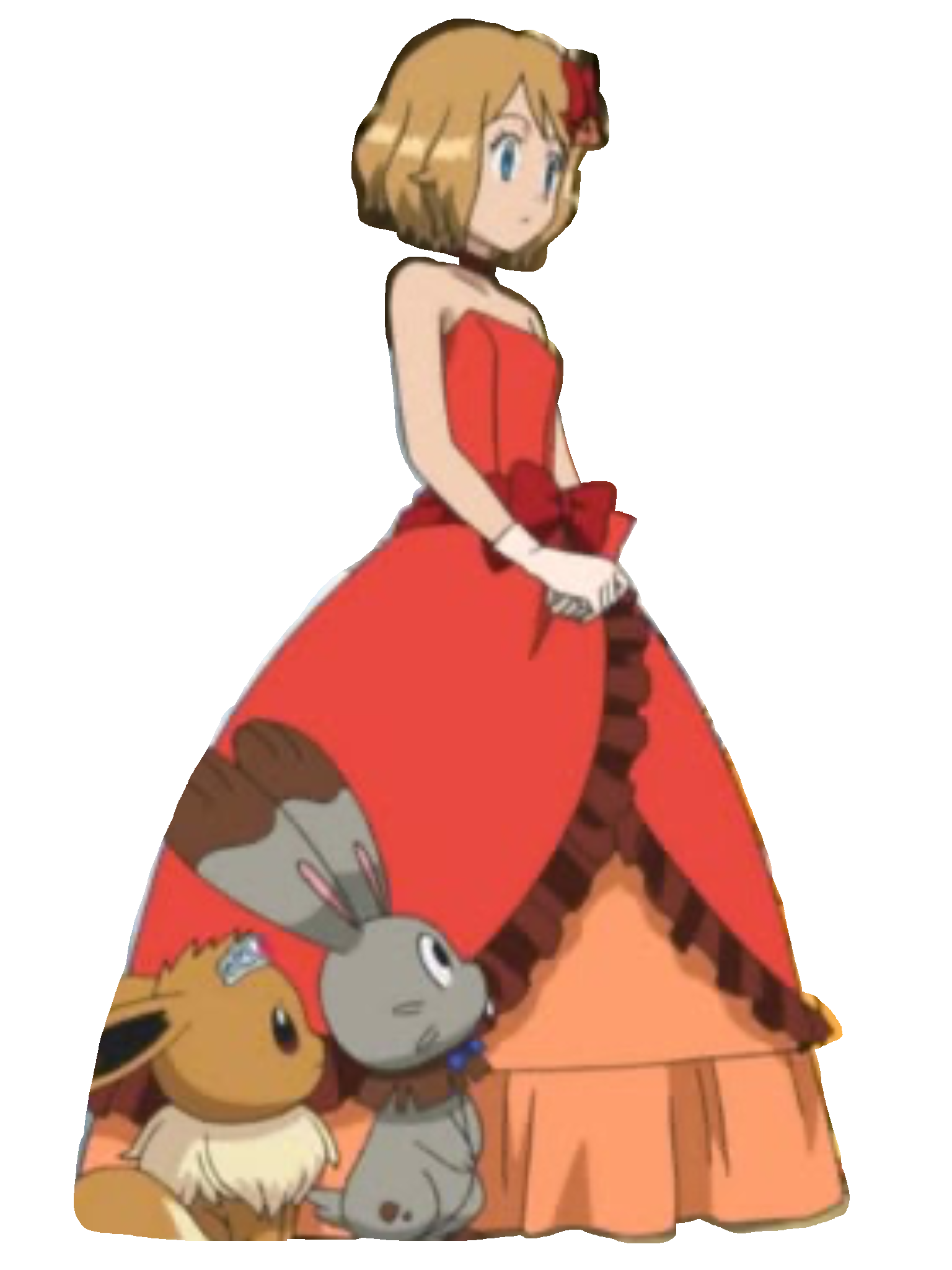 pokemon with red dress Pokemon Serena GIF - Pokemon Serena Red Dress