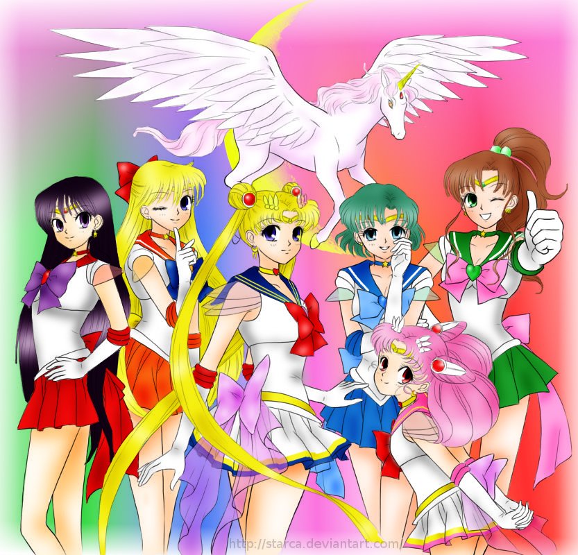 Inner Senshi colored