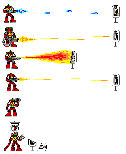 Space Marines pixelated weapon