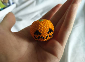 Made a bead pumpkin