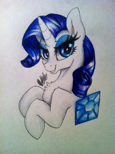 Puffed Rarity Deviantart Rarity Bust by IvoryCrescent on DeviantArt