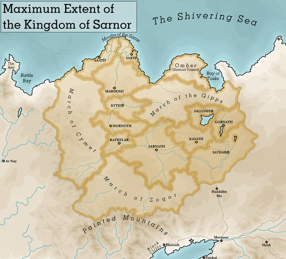 Patsy Sarnor Maximum Extent of the Kingdom of Sarnor - ASOIAF by AlisterSinclair on ...