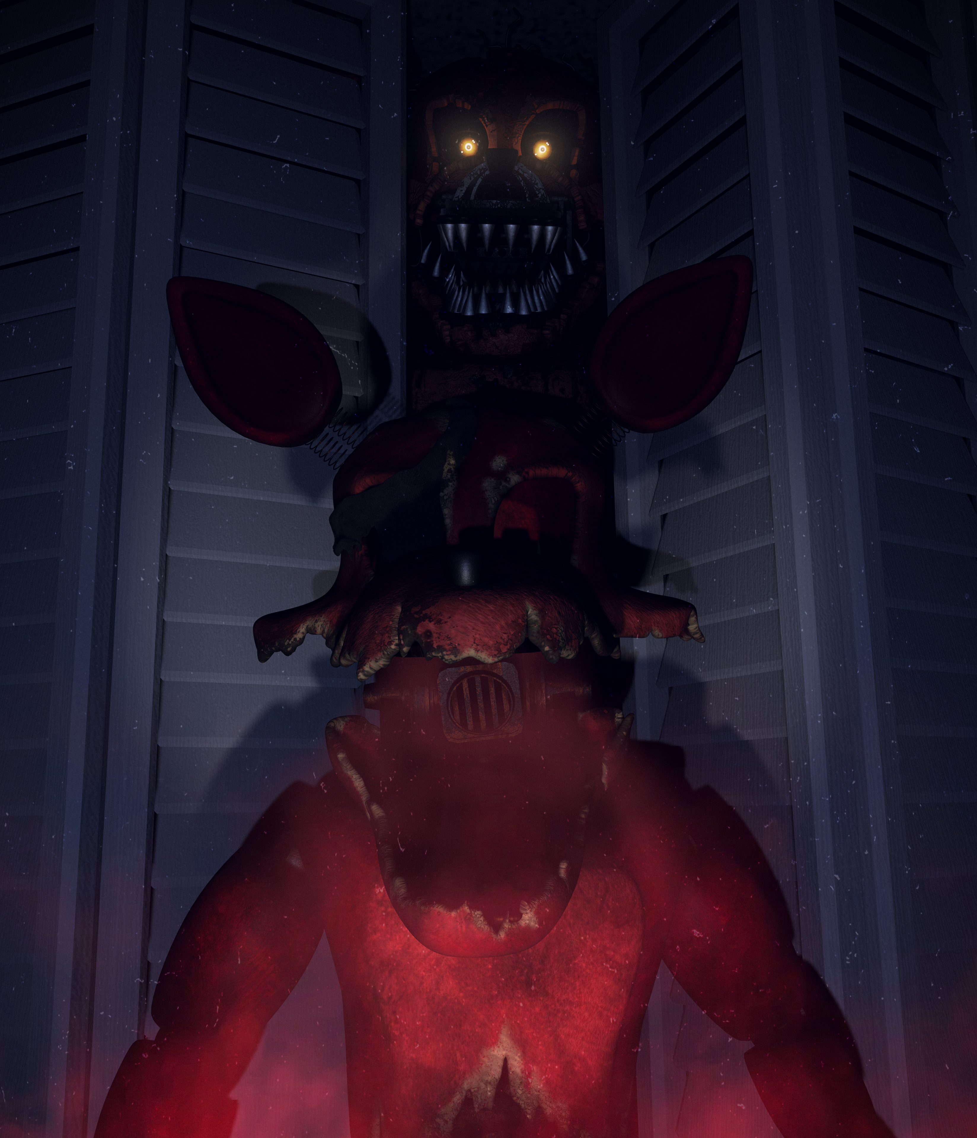 BLENDER/FNAF] Withered Foxy Jumpscare by Spring-o-bonnie on DeviantArt