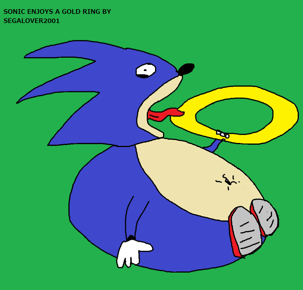 Sonic Gold Rings Writing Sonic Enjoys A Gold Ring By Segalover2001 by segalover2001 on DeviantArt