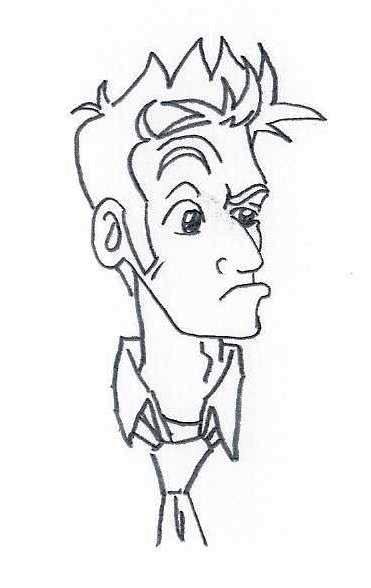 Tenth Doctor caricature