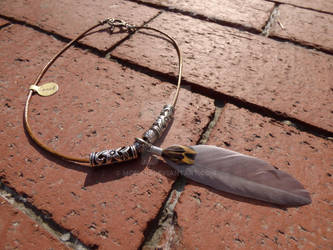 Rustic feather necklace