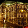 State Opera in Vienna at night