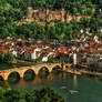 Castle Ruins and Old Bridge in Heidelberg