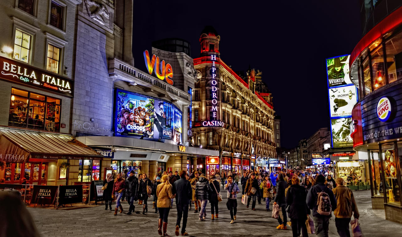 London - Leicester Square at night