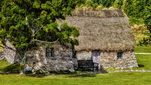Scotland - Old Leanach Cottage on Culloden Moor