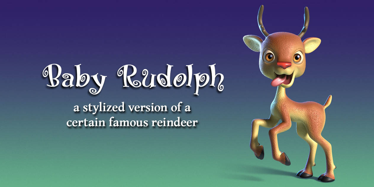 Baby Rudolph 3D asset - gallery image 6 by Strick67 on DeviantArt