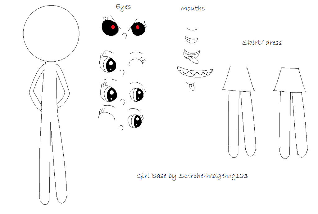 Female base by ScorcherHedgehog123 on DeviantArt